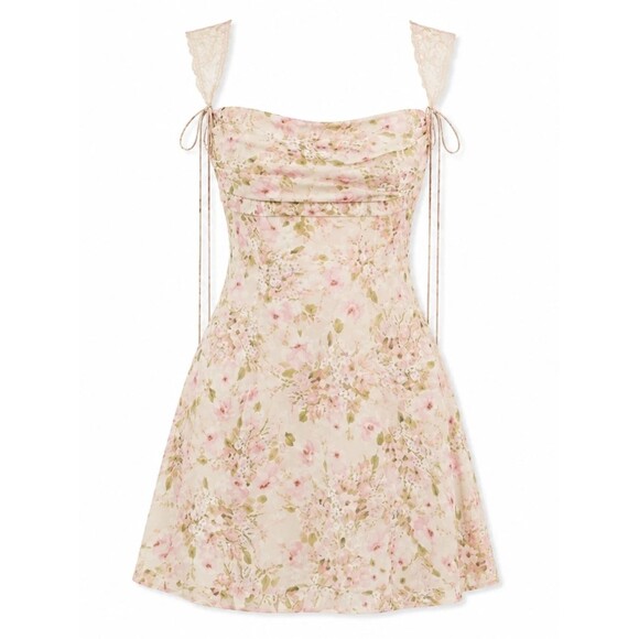 For Love & Lemons Dresses & Skirts - FOR LOVE & LEMONS Holland Mini Dress Women’s XS Pink Floral  Coquette Romantic